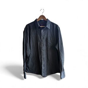 UNTUCKit Men’s XL Charcoal Gray Casual Cotton Button Down Shirt Flannel Feel